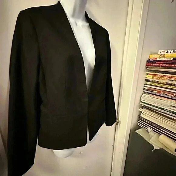 H&M Blazer Black size 8 faux pockets - Picture 2 of 10